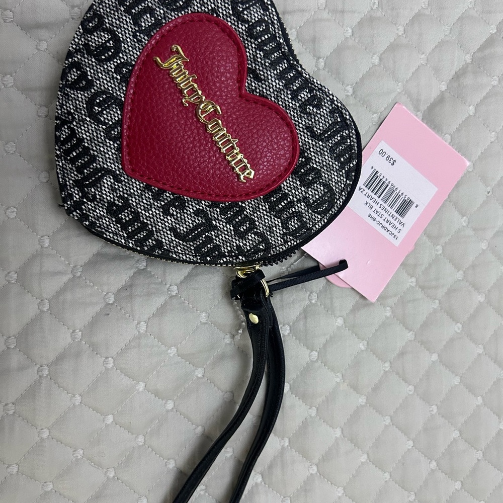Brand New Juicy Couture Red Heart Wristlet